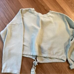 Light Green Cropped Sweater